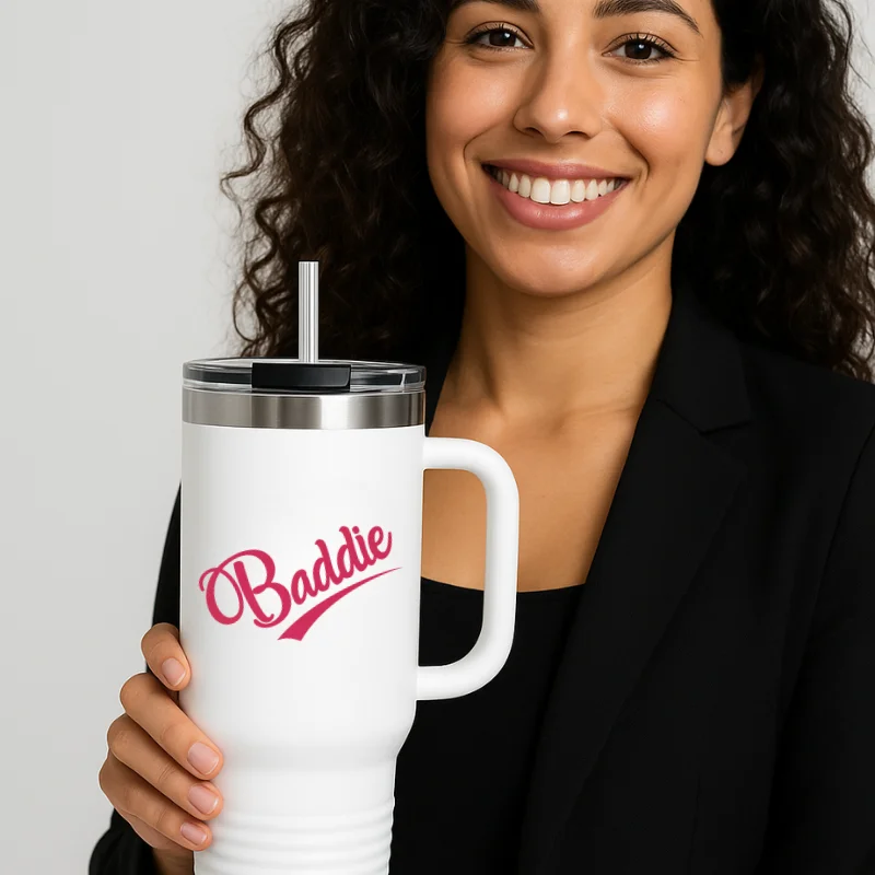 White Travel Mug