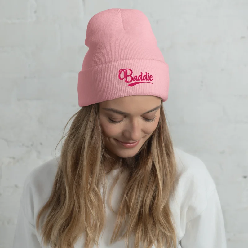 Baddie Embroidered Beanie - Image 2