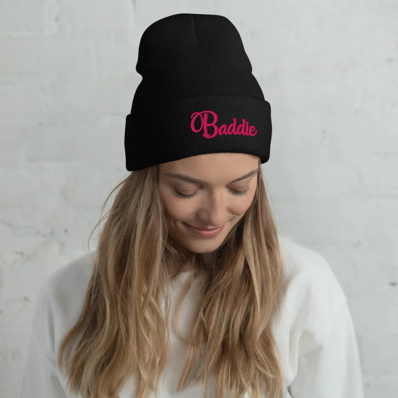Baddie Embroidered Beanie - Image 3