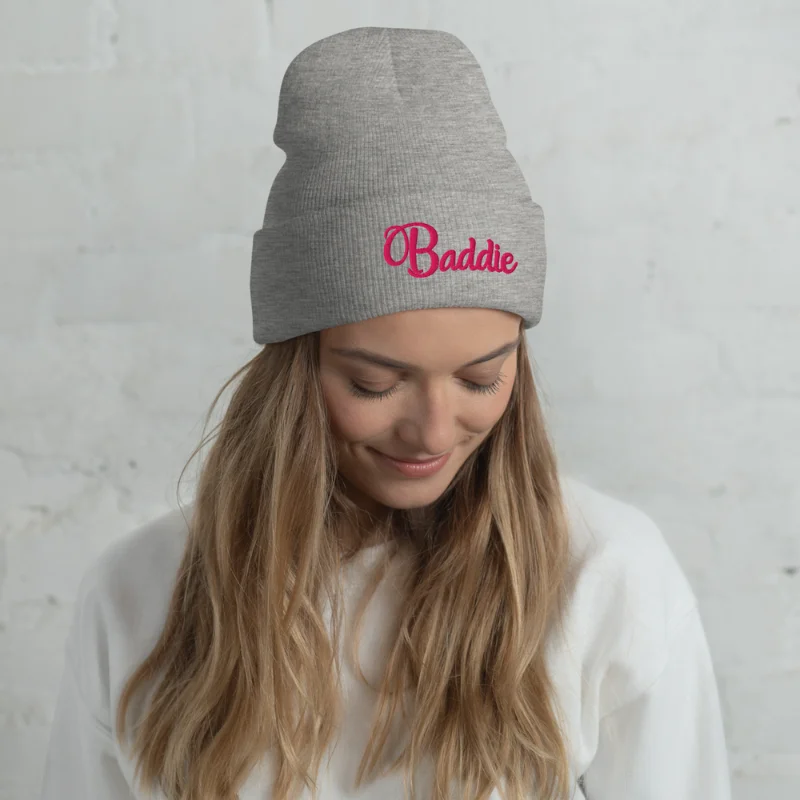 Baddie Embroidered Beanie - Image 4