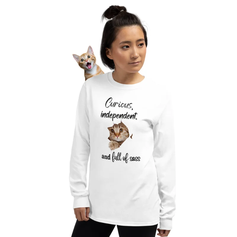 white long-sleeve tee