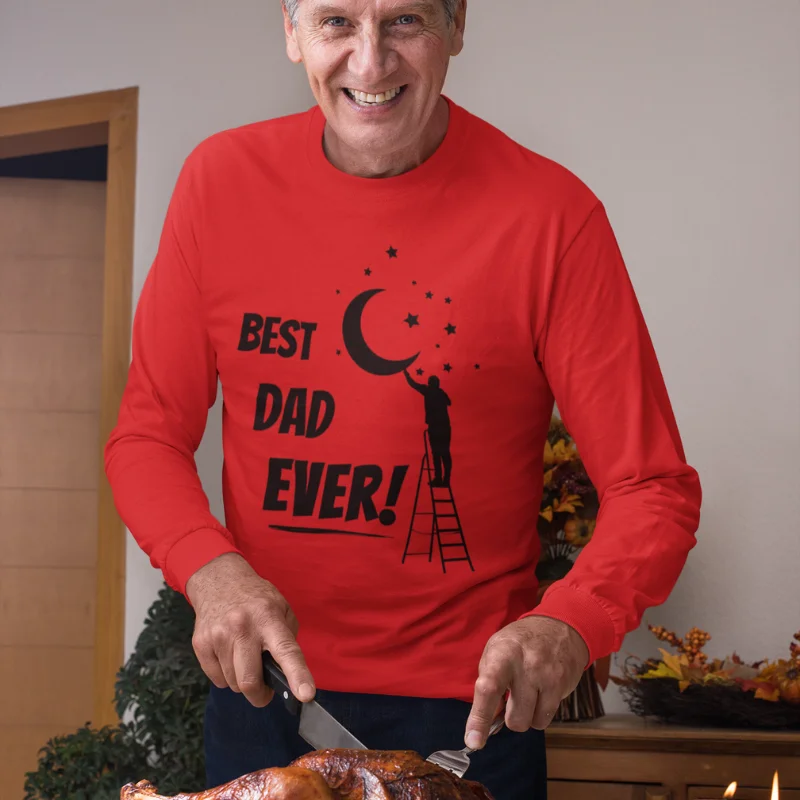 red long-sleeve tee