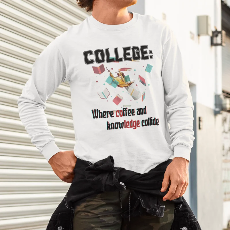 white long-sleeve tee