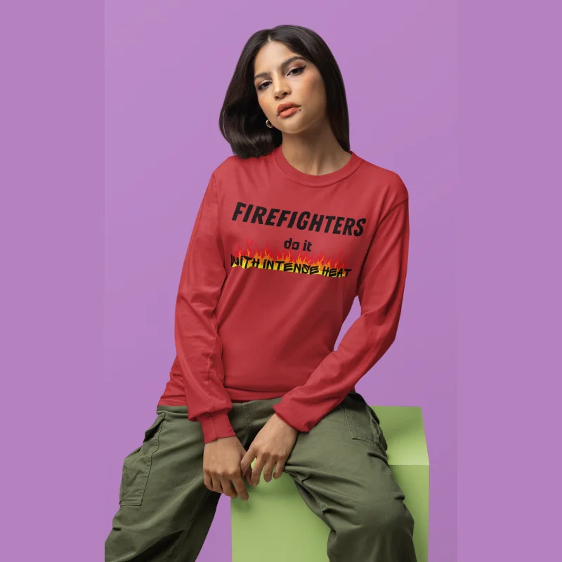 Red long-sleeve tee