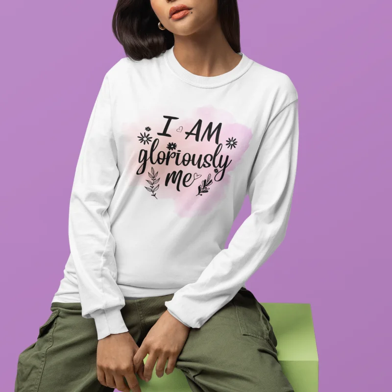 White long-sleeve tee