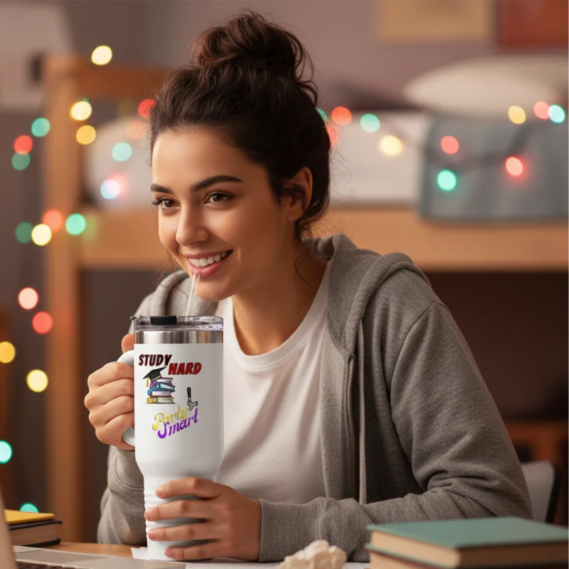 White Travel Mug