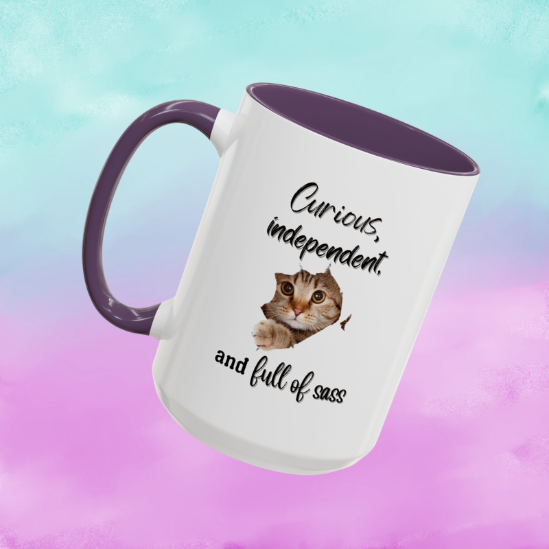 cat mug 15 oz