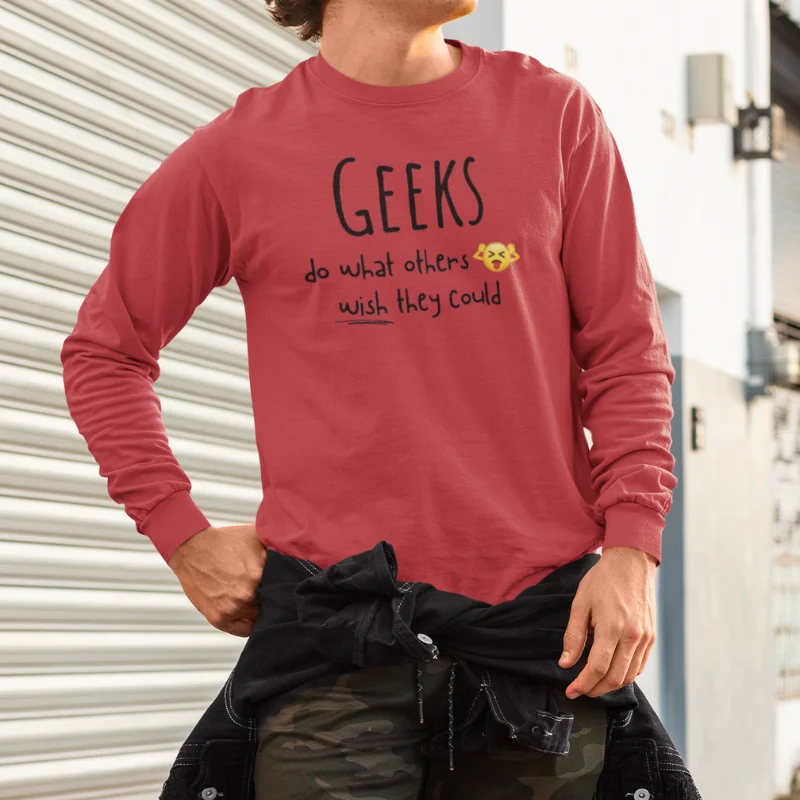 Red long-sleeve tee
