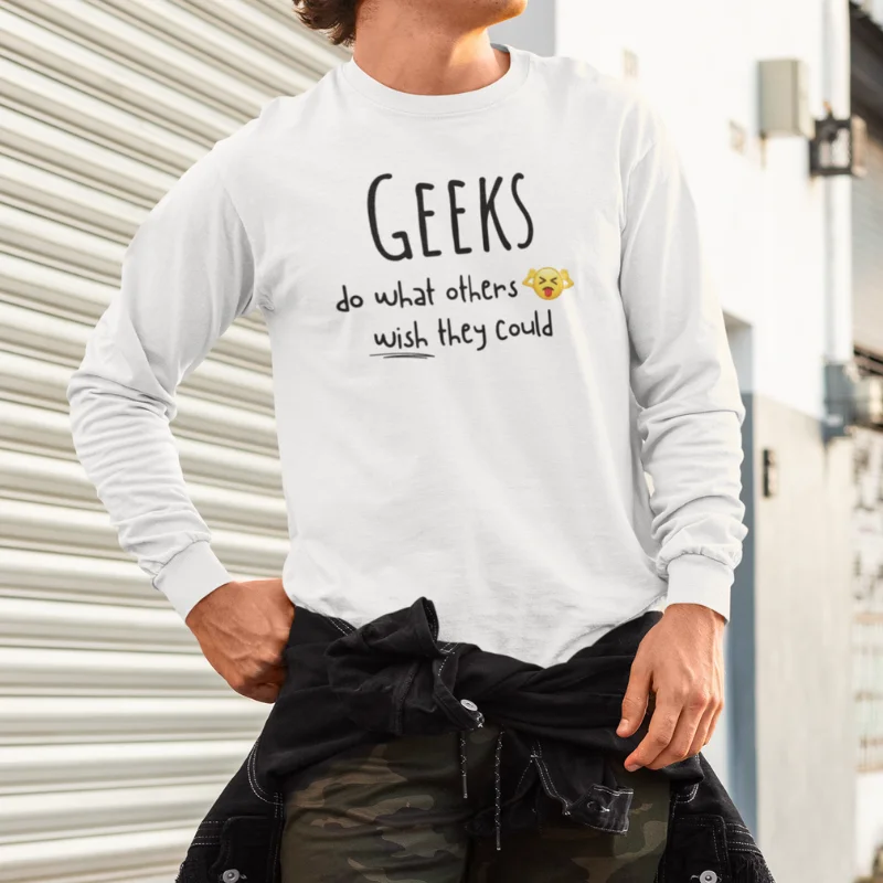 White long-sleeve tee