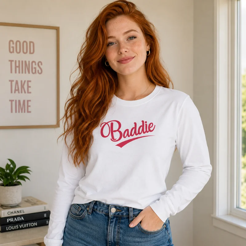 White Long-Sleeve Tee