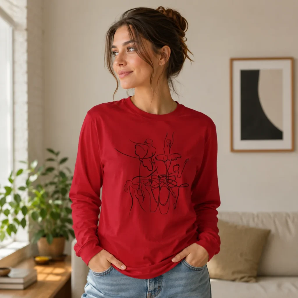 Red Long-Sleeve Tee