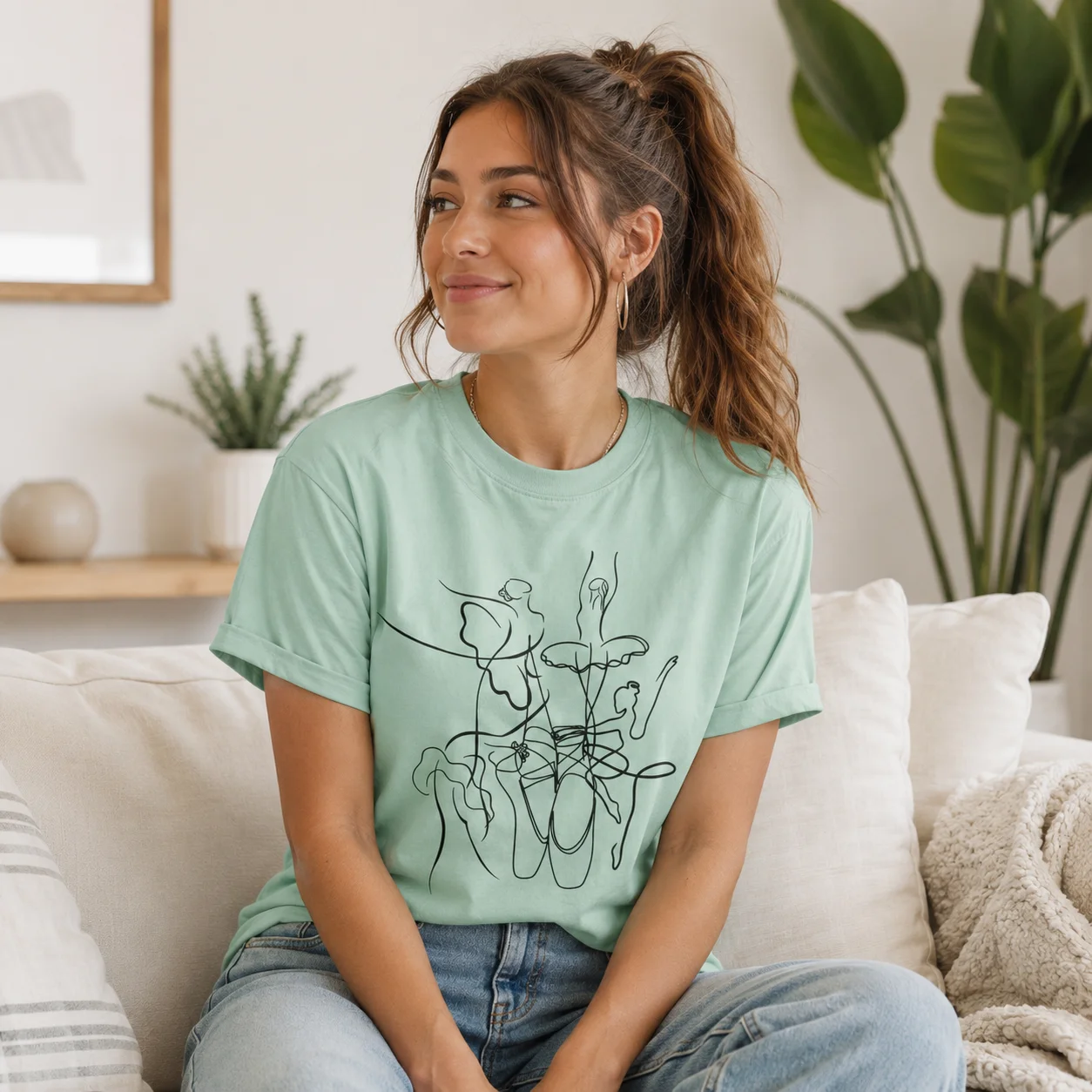 Heather Mint Tee