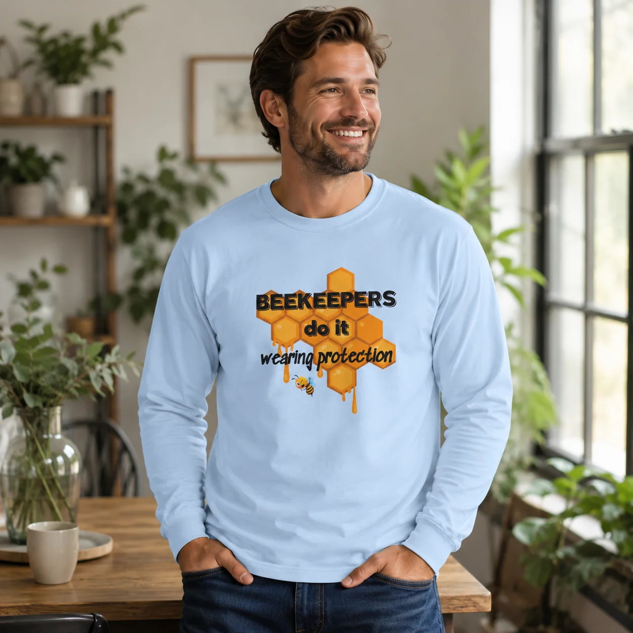 Light Blue Long-Sleeve Tee