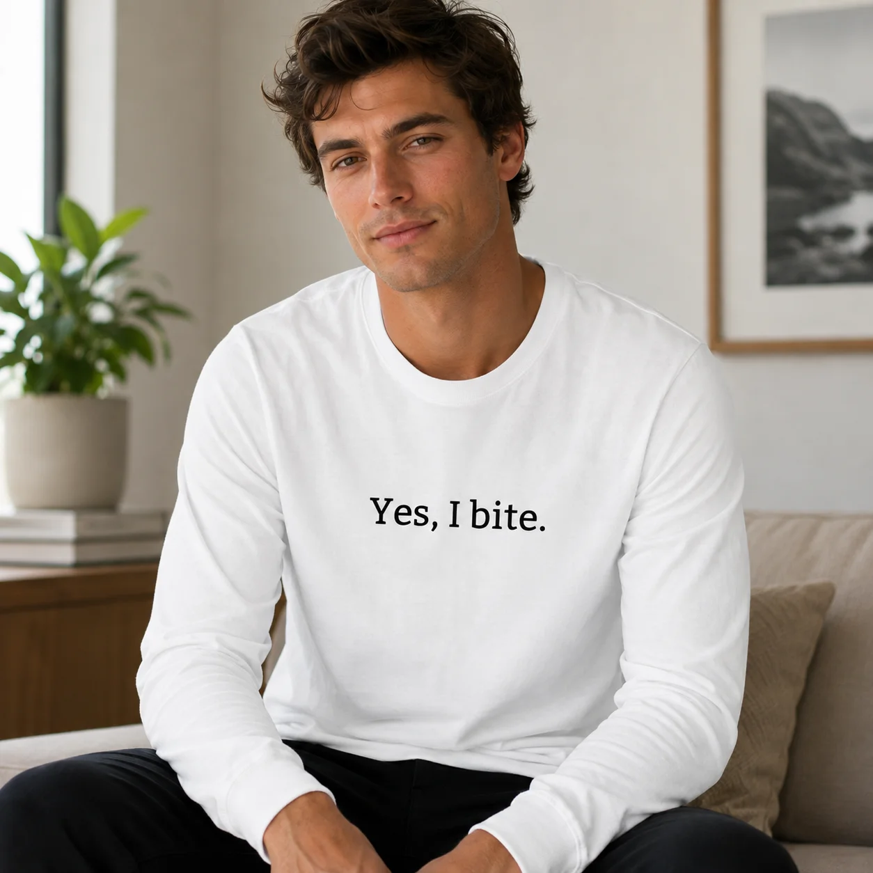 White Long-Sleeve Tee