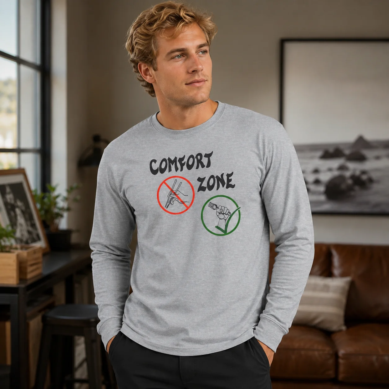 Sport Grey Long-Sleeve Tee