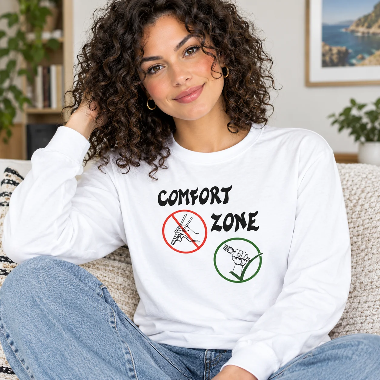 White Long-Sleeve Tee